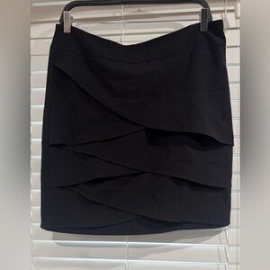 SHEIN Black Ruffled Mini Pencil Skirt Cocktail